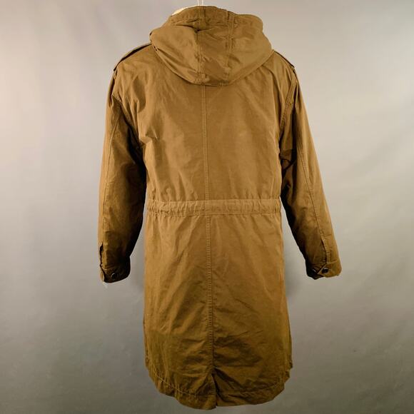 JOHN VARVATOS STAR USA Size M Brown Cotton Blend Hooded Coat - Picture 4 of 10